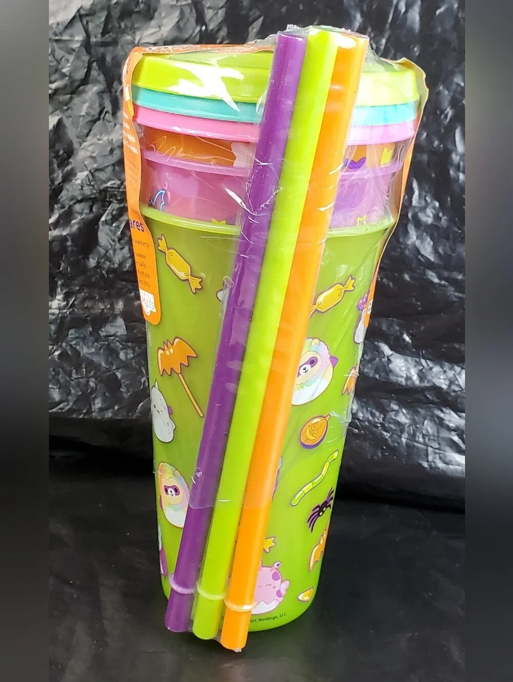 Zak! Jazwares Squishmallows Halloween Glow In The Dark Tumbler Cup Set - NWT